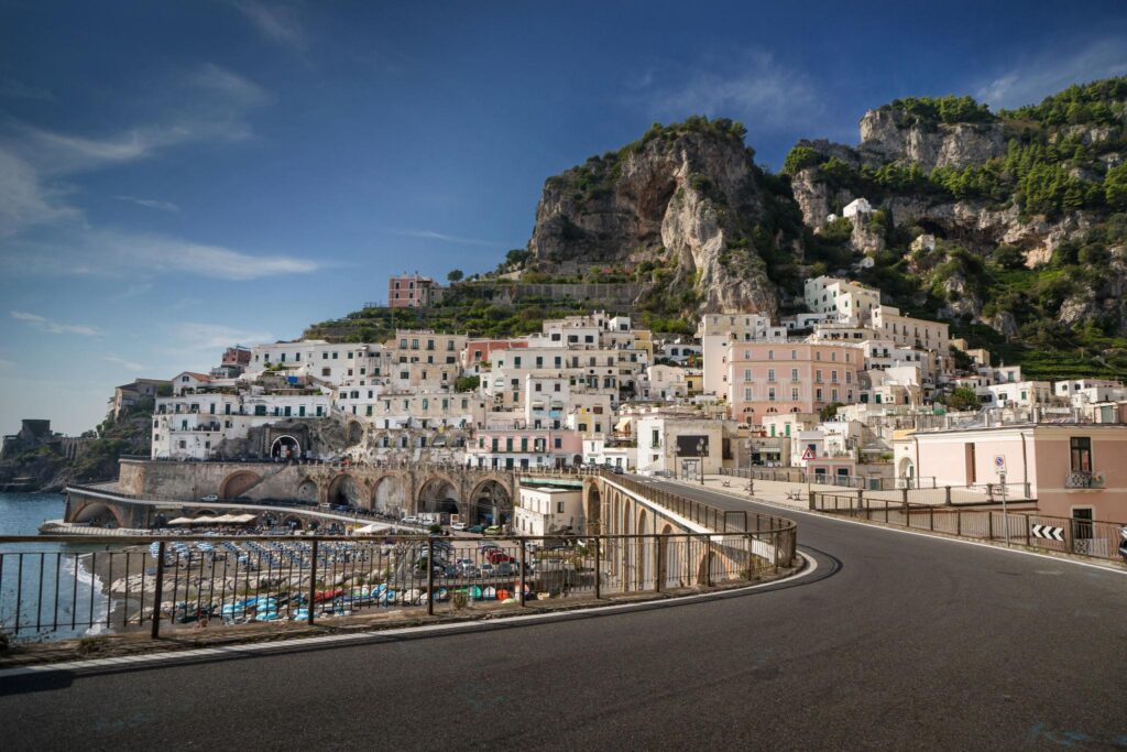 Road leading to Atrani on the Amalfi Coast